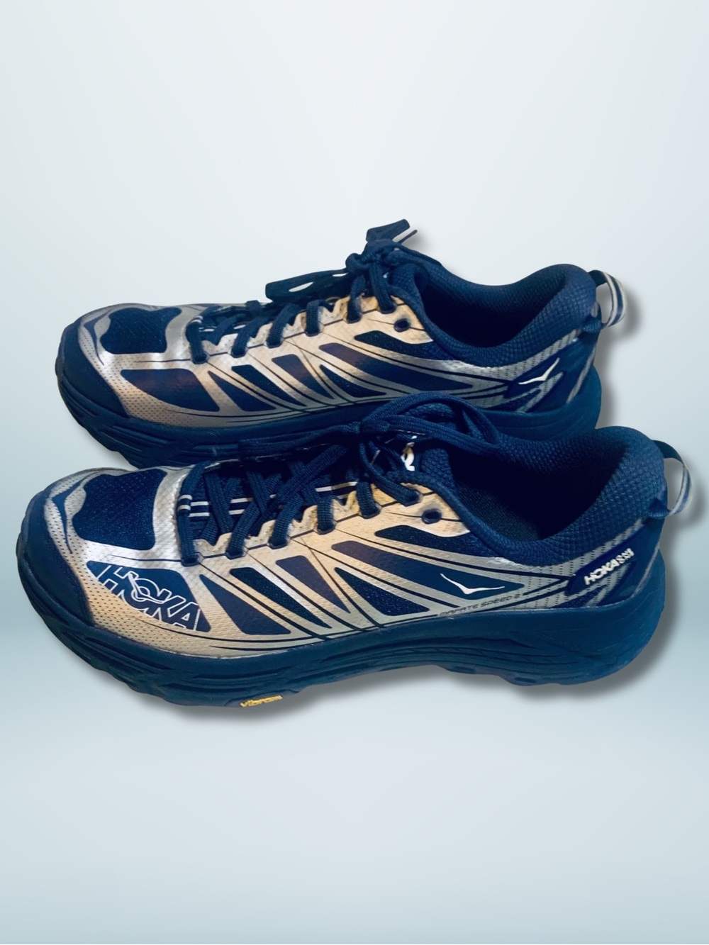 HOKA Mafate Speed 2 Men’s Navy and Silver Running Shoes